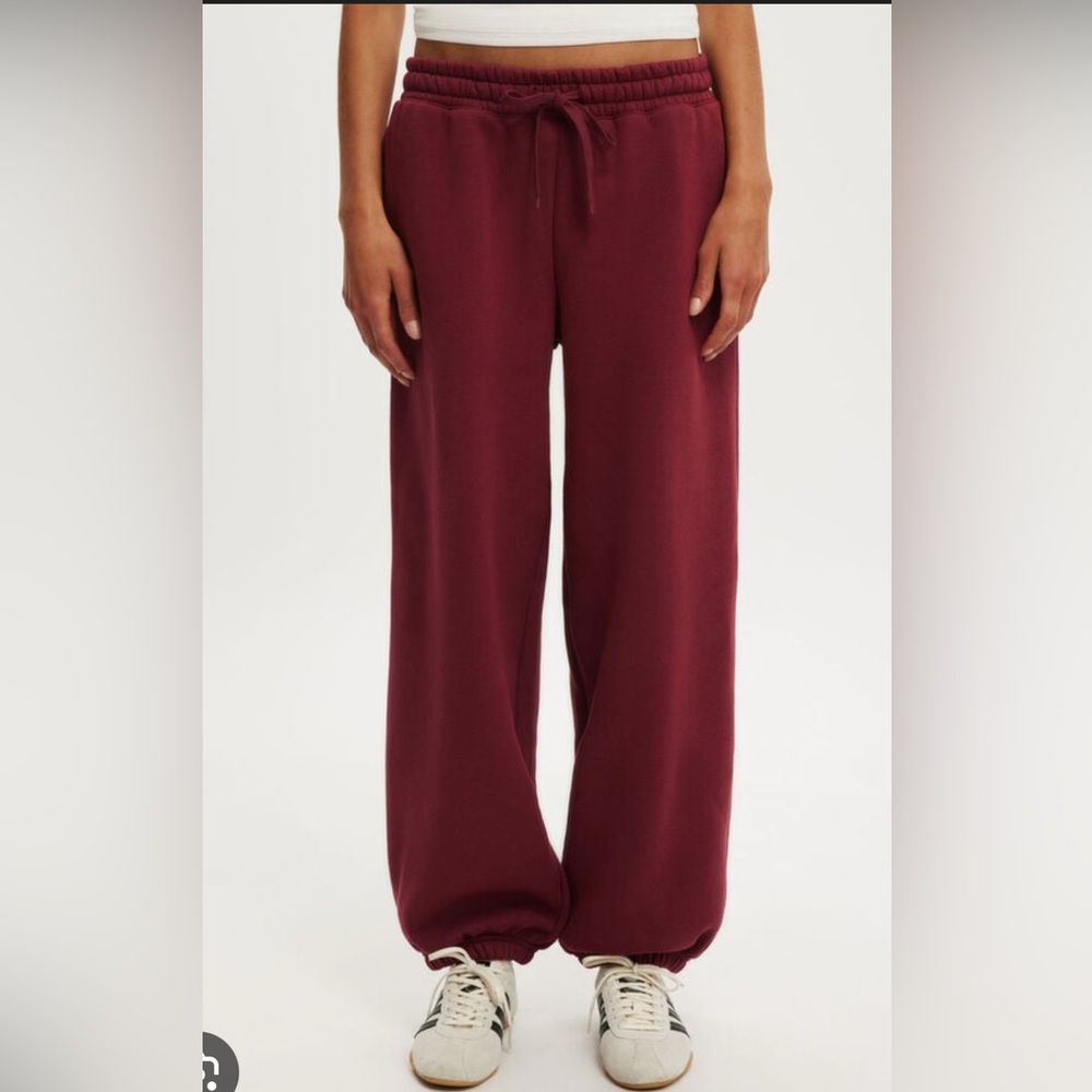 Burgundy Cotton On Balloon Sweatpant